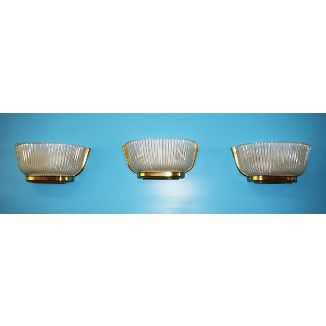 Murano Glass Sconces, Italy, 1940s, Set of 3 For Sale - Image 6 of 6