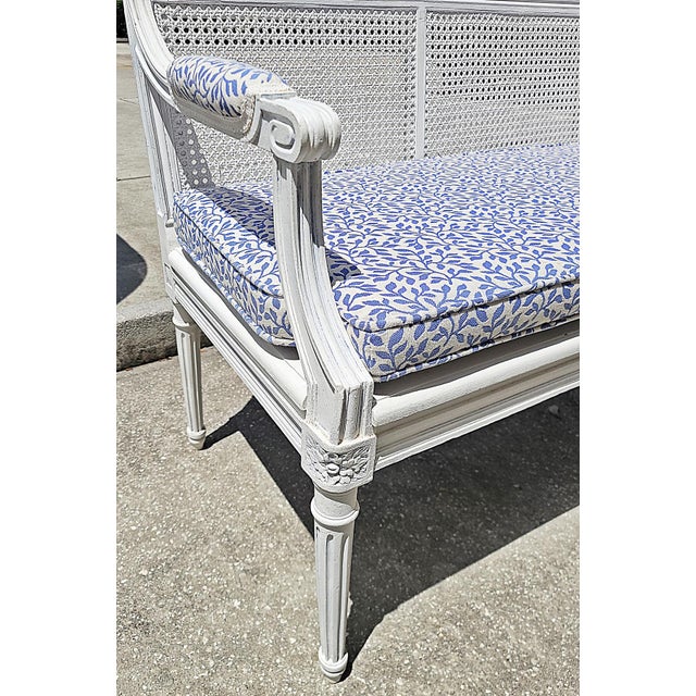 1920s 1920s French Louis XVI Style Caned Sette Bench For Sale - Image 5 of 12