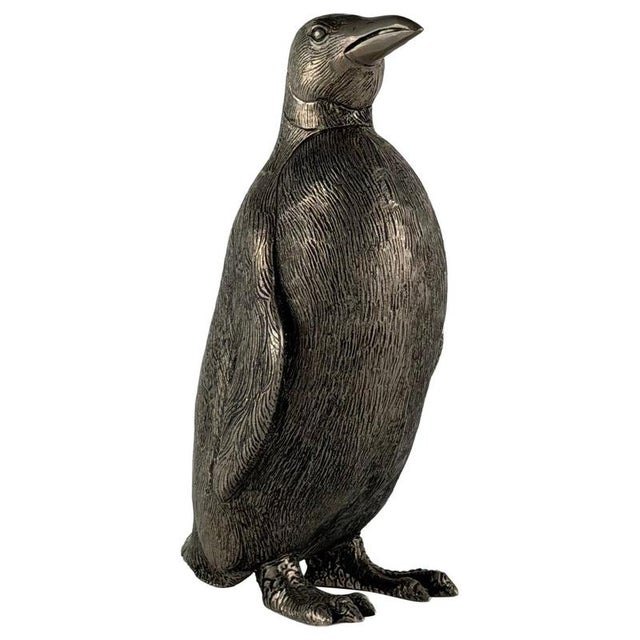 Silver-Plated Brass Penguin Sculpture from Gucci, Italy, 1970s For Sale - Image 16 of 16