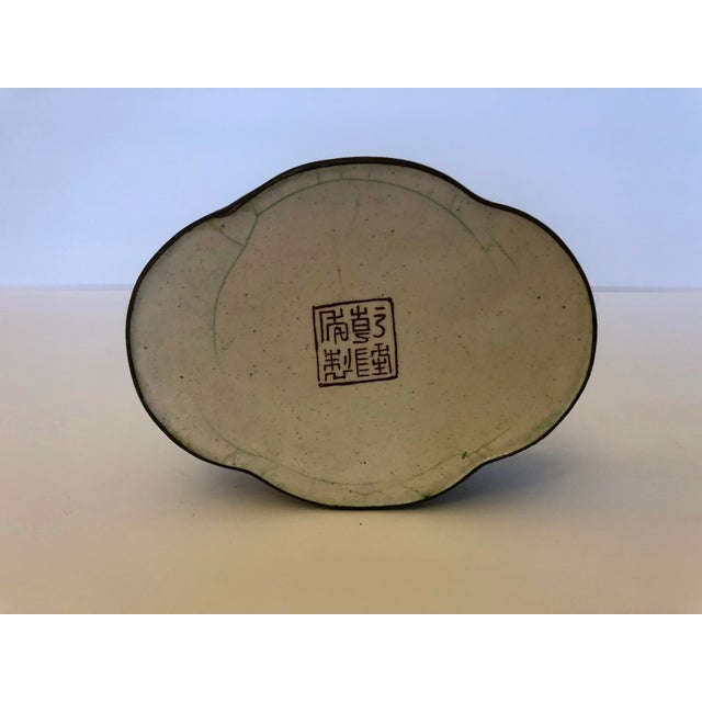Early 20th Century Antique Chinese Canton Enamel Box For Sale - Image 5 of 6