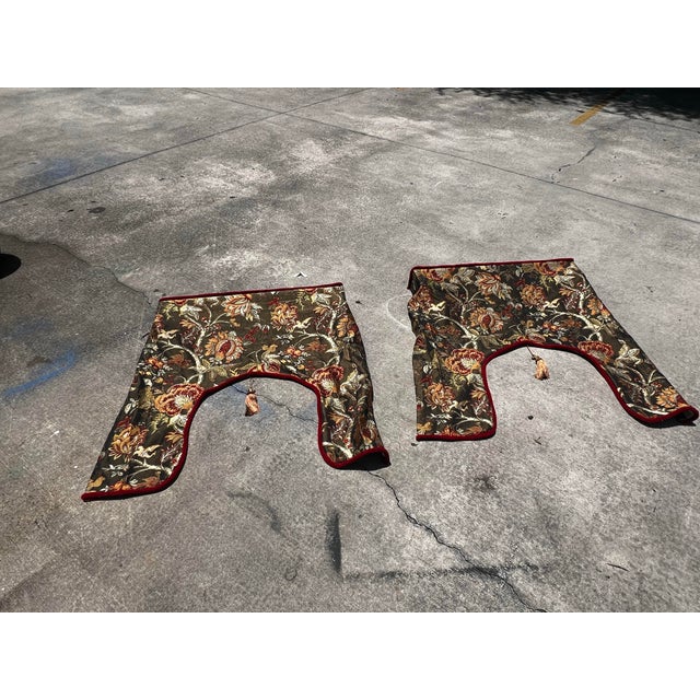 Vintage Pair of Cornice Hand Made Curtain Window Panels For Sale - Image 11 of 12