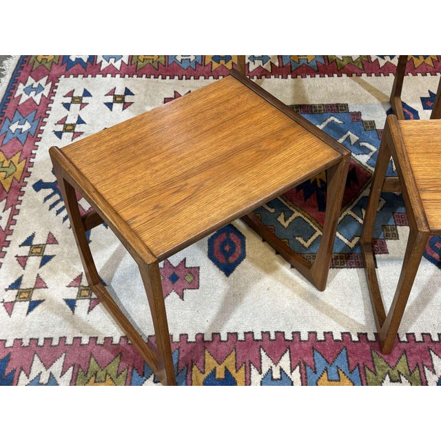 English Nesting Tables in Teak from G-Plan, 1970s, Set of 3 For Sale - Image 9 of 12