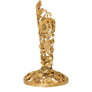 Vintage Matson Ormolu Gold Tone Metal Filigree Bud Vase Holder 1940's