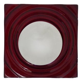 Wall Lamp in Red Glass and Chrome Reflector by Paul Neuhaus, 1990s For Sale