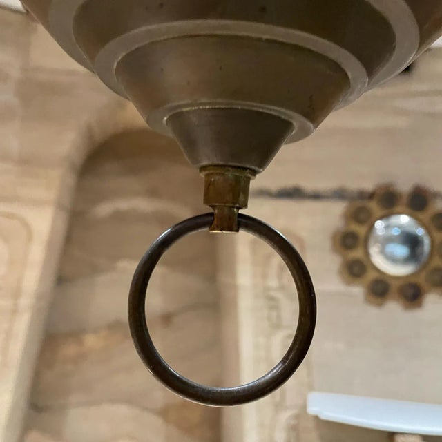 1950s Art Deco Six Candle Holder Modern Chandelier For Sale - Image 9 of 11