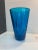 Blue 2020s Italian Blue Crystal Handmade Cut Vase For Sale - Image 8 of 12