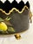 Maison Lancel Vintage French Black Tole Cachepot With Hand-Painted Fruit and Gilt Scalloped Rim Lion Head Ring Handles For Sale - Image 17 of 17