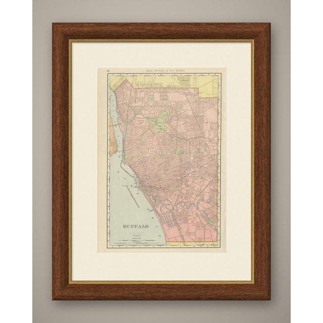 This antique map of Buffalo, published by Rand McNally in 1899 on page 64 of its indexed atlas, plans the city along the...
