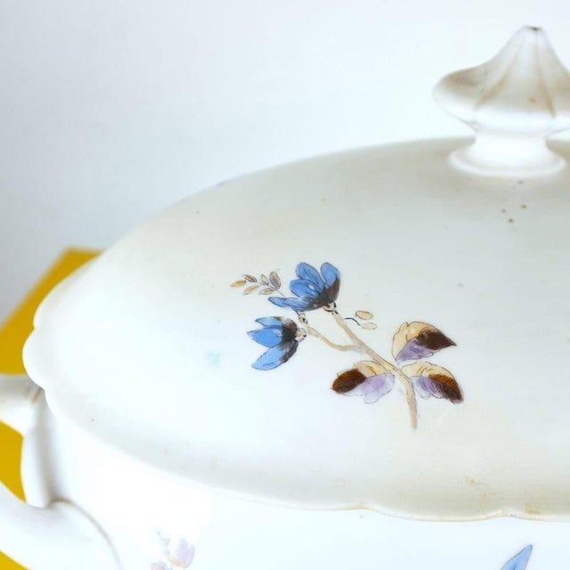 White Soup Tureen with Floral Decorations from Ginori For Sale - Image 8 of 15