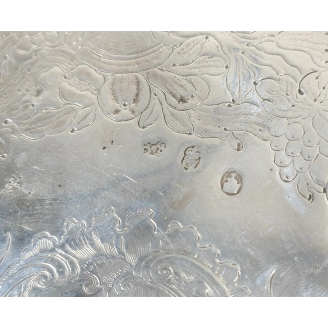 18th Century Irish Sterling Silver Dublin Hallmarked Salver For Sale - Image 4 of 12