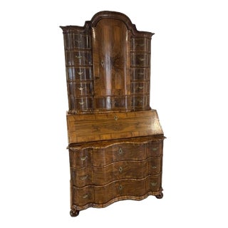 Double Curved Barok Tabernakel Secretaire, German, 1750 For Sale