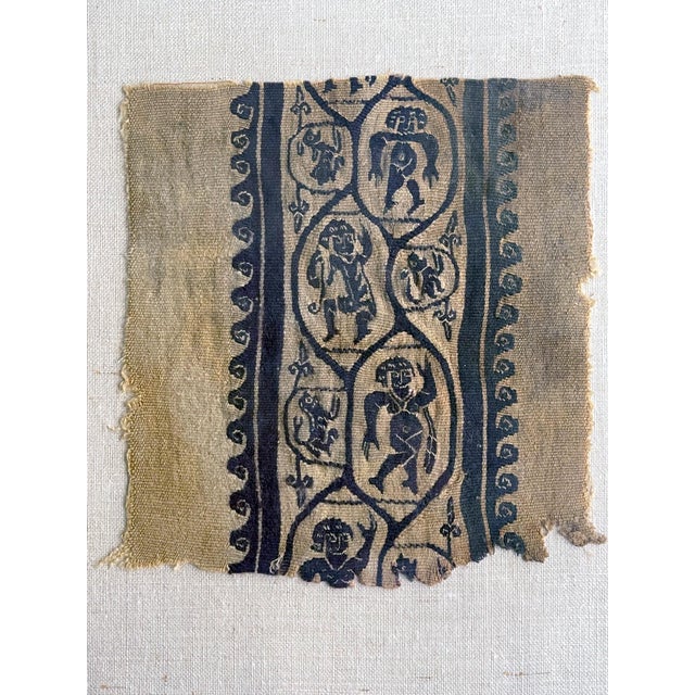 Collection of Three Framed Coptic Textile Fragments For Sale - Image 10 of 13
