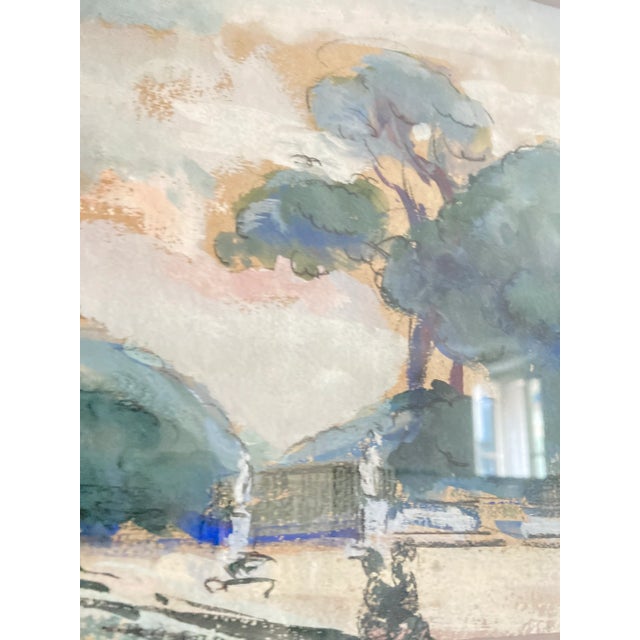 Paul Corpus, Versailles, 1920s, Gouache and Watercolor, Framed For Sale - Image 10 of 17