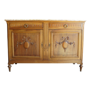 French Antique Marble Top Buffet