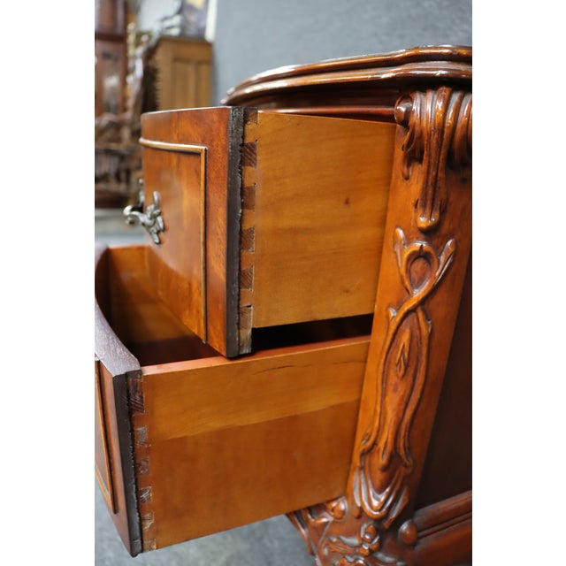 Mahogany Claw and Ball Two Drawer Nightstand For Sale - Image 11 of 12