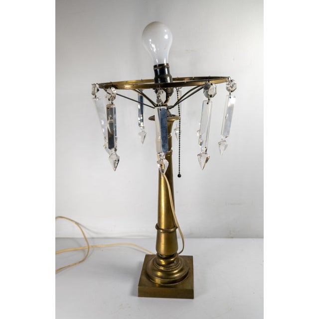 19th Century American Victorian Brass Astral Lamp With Frosted Glass Shade For Sale - Image 10 of 17