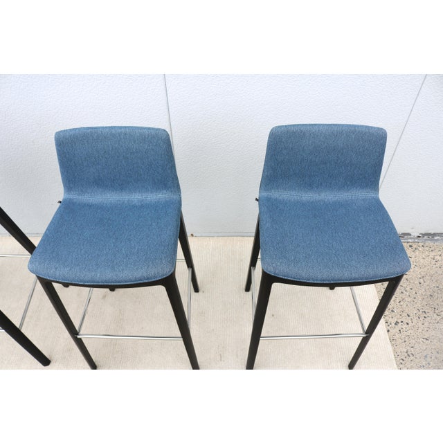 Minimalist Piergiorgio Cazzaniga for Andreu World Flex Bar Stools - Set of 4 For Sale - Image 13 of 18