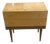 Mid-Century Bedside Table with Drawers in Maple Veneer with Brass Handles and Glass Top, Germany, 1950s-1960s For Sale