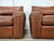 Tan Osaka Brown Leather Armchairs by Moroso, 1980, Set of 2 For Sale - Image 8 of 18