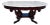 Vintage Victorian Revival Oval Marble Top Center Table With Hand-Carved Mahogany Base For Sale