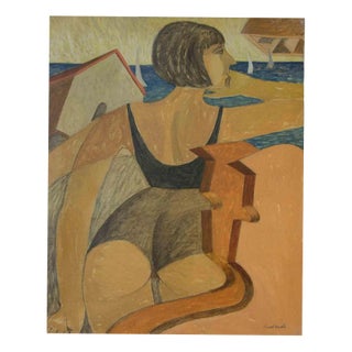 Alberto Gallerati, The Wooden Man, Oil on Canvas, 1970s For Sale