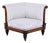 Antique Corner Lounge Chair in Princeton Ticking, 1800s For Sale