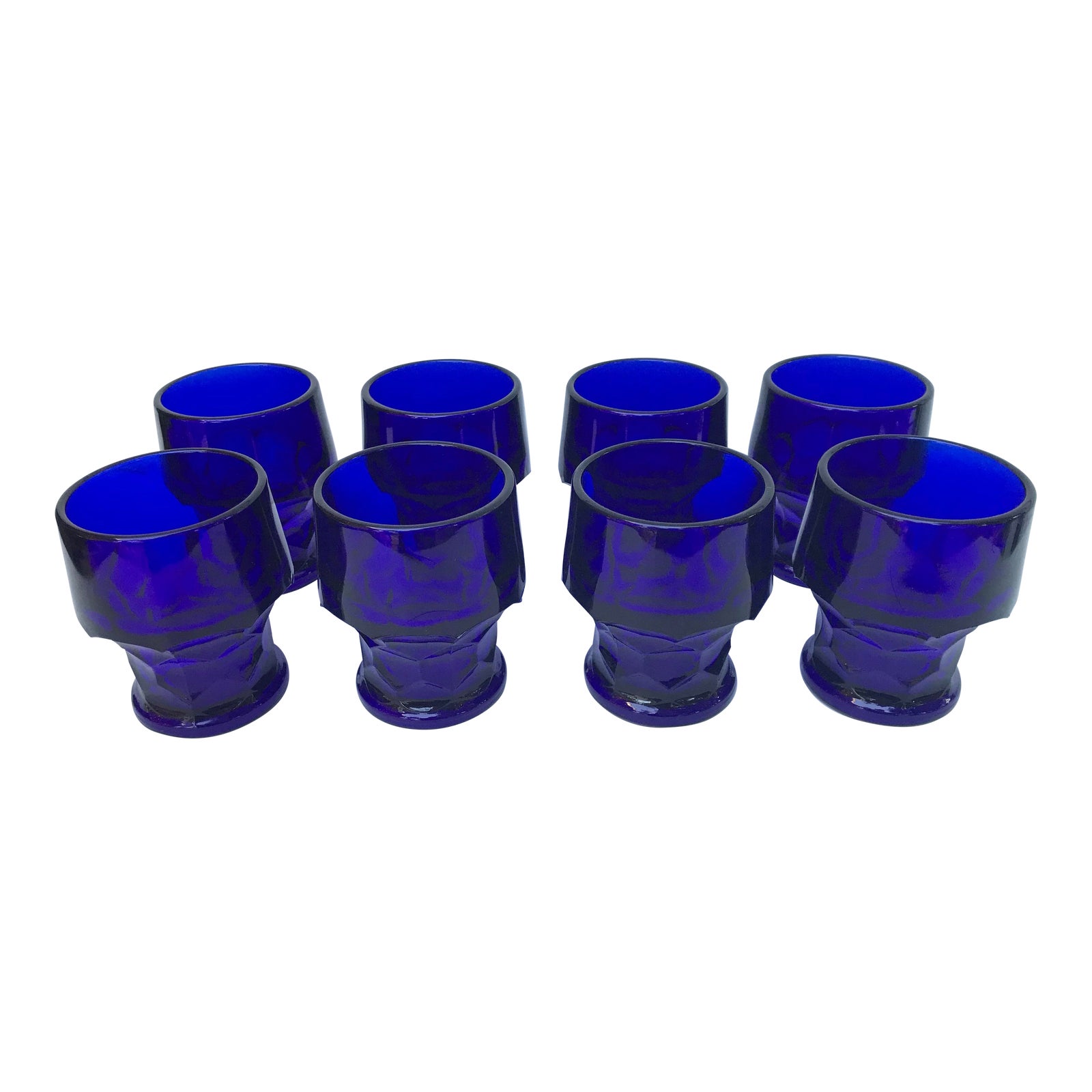 Vintage Viking Cobalt Blue Juice Glasses Set of 8 Chairish