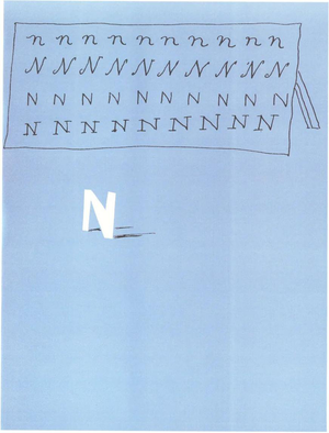 David Hockney, N from Hockneys Alphabet, Lithograph