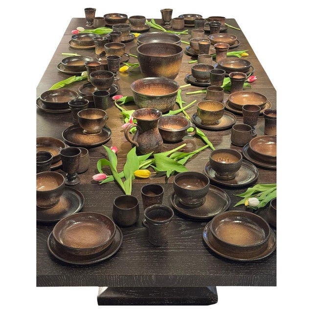 1960s Ceramic Dinner Service by Jean Marais for Vallauris, 1960s, Set of 89 For Sale - Image 5 of 12