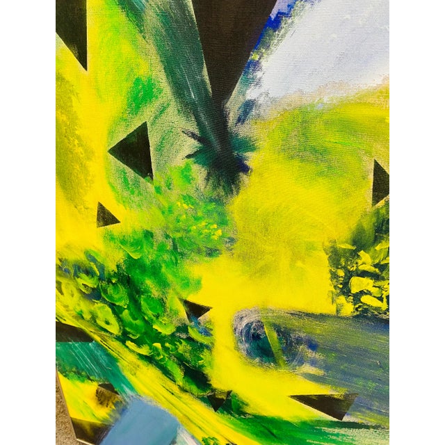 Mid Century Modern Geometric Abstract Painting For Sale - Image 4 of 5