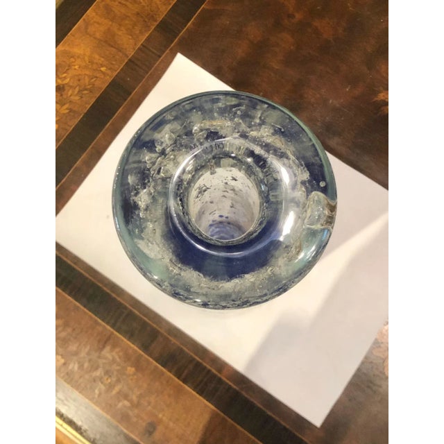 Mid-Century Modern Murano Sommerso Blue Art Glass Vase, Italy, 1960s For Sale - Image 4 of 10