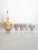The glasses are 7 cm in diameter and 10.5 cm high. The decanter is 13 cm in diameter and 32 cm high. A beautiful blown-...