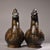 Traditional Pair of Antique Gold-Inlaid Bronze Phoenix Vessels – 8.3" Archaic Style Ewers For Sale - Image 3 of 10