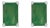 14K White Gold 6x4MM Emerald Shaped Emerald Solitaire Stud Earrings For Sale