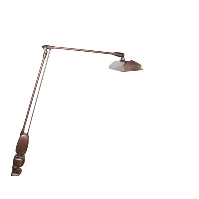 Bronze Mid 20th Century Adjustable Flex Arm Task Lamp by Dazor For Sale - Image 8 of 14