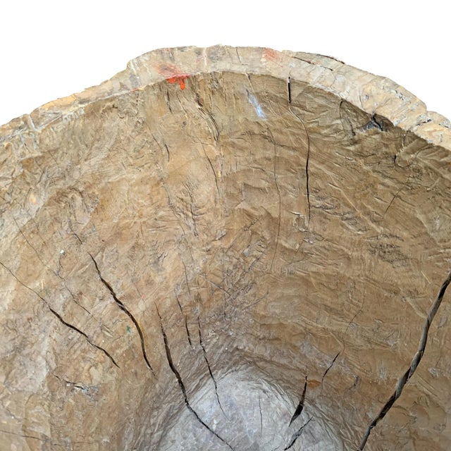 Large 19th Century Wooden Mortar For Sale - Image 12 of 13