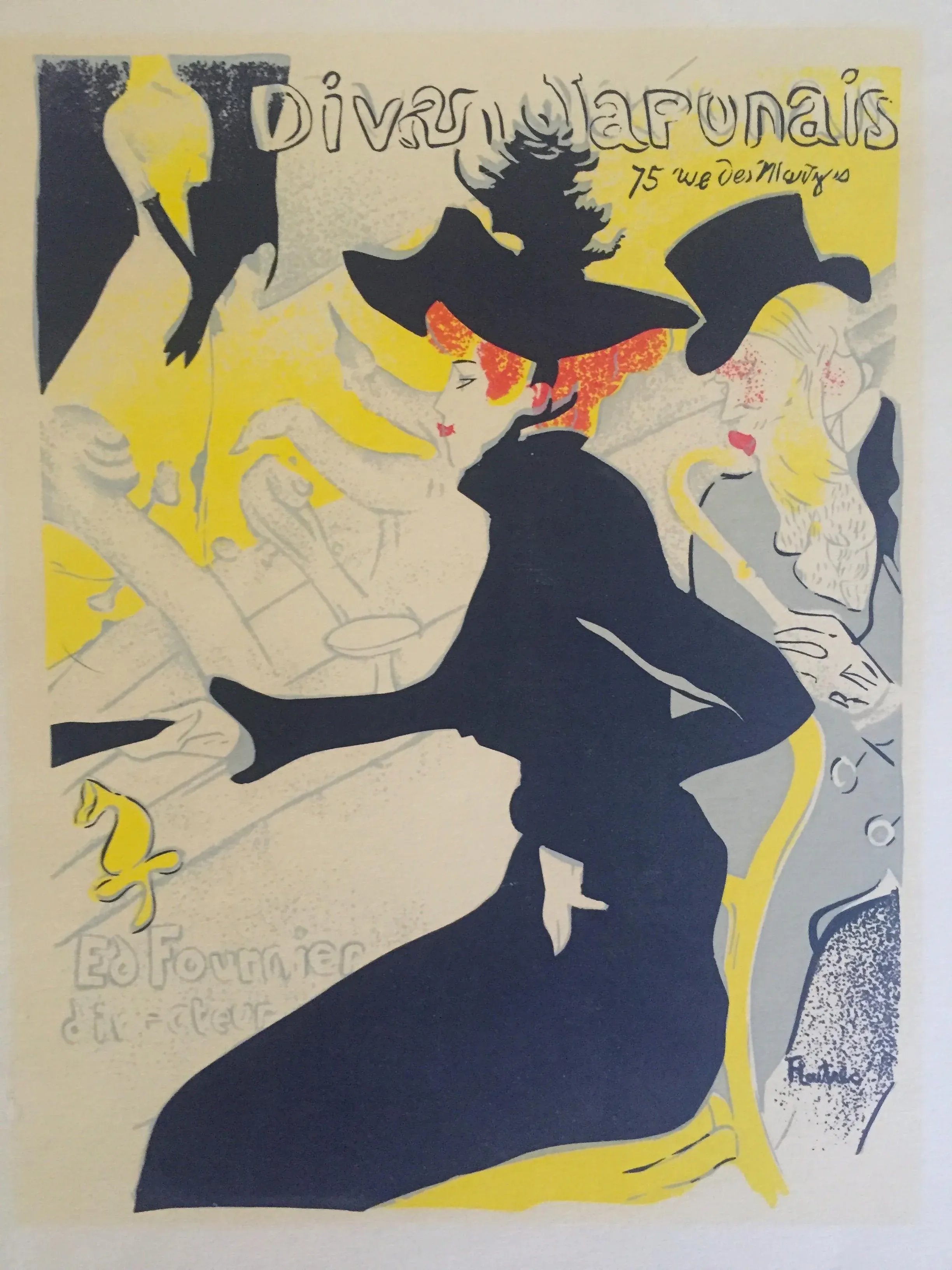 Toulouse Lautrec Vintage 1940's Original Silkscreen Print 