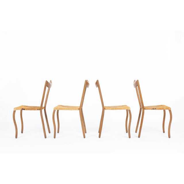 Manila Chairs in Rope and Wood by Val Padilla for Jasper Conran, 1970s, Set of 6 For Sale - Image 4 of 15