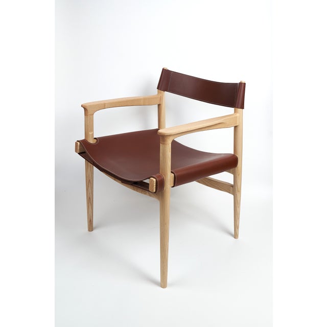 This chair was designed and built by Val Khvan for Studiographics Studio. The design incorporates leather back and seat,...