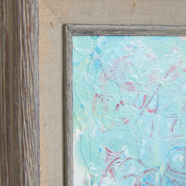 Vintage Oil on Canvas Abstract Expressionist Painting For Sale In Chicago - Image 6 of 8