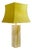 Large Travertine Table Lamp with Lampshade For Sale