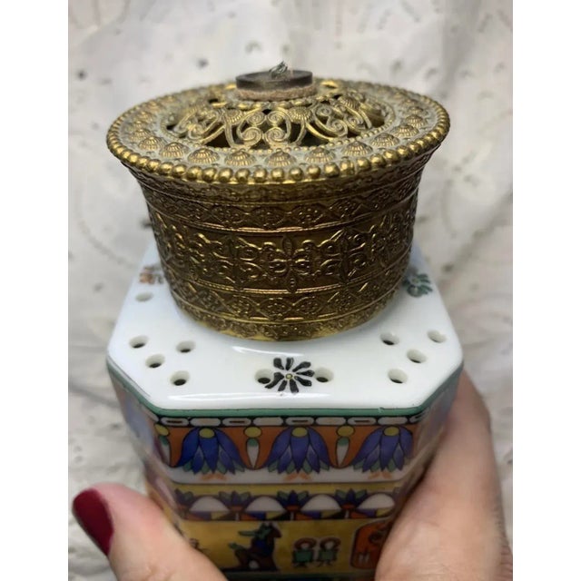 Ceramic Antique German Porcelain Egyptian Theme Aerozon For Sale - Image 7 of 12