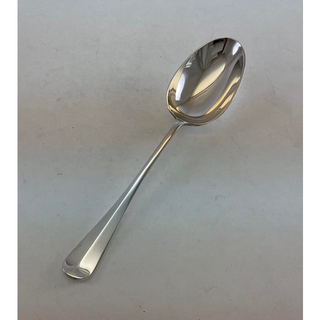 1980s 1980s Silver Large Serving Spoon & Fork (Two Pieces), Rattail For Sale - Image 5 of 12