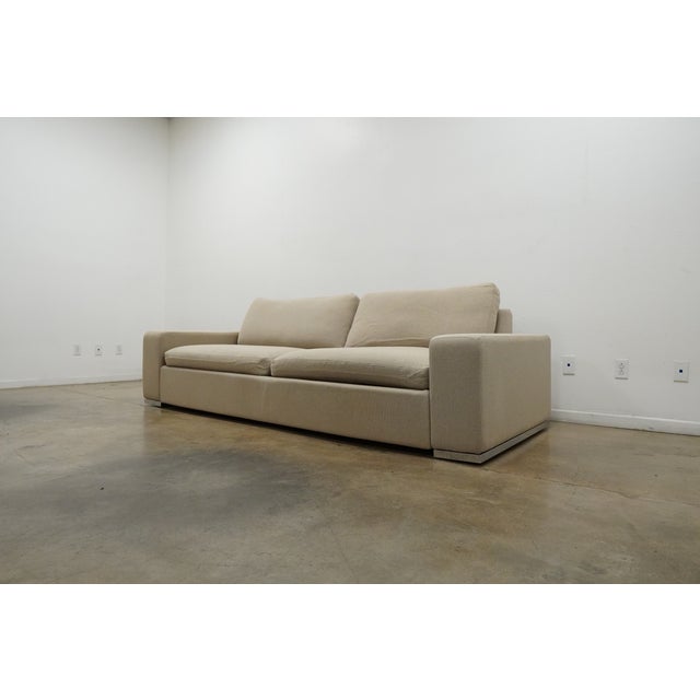 Attributed Minotti Italian Modern Sofa and Chaise Ottoman For Sale In Austin - Image 6 of 17