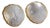 14k Gold Kabana Carved Mother of Pearl Sand Dollar Pierced Post Earrings, A Pair For Sale