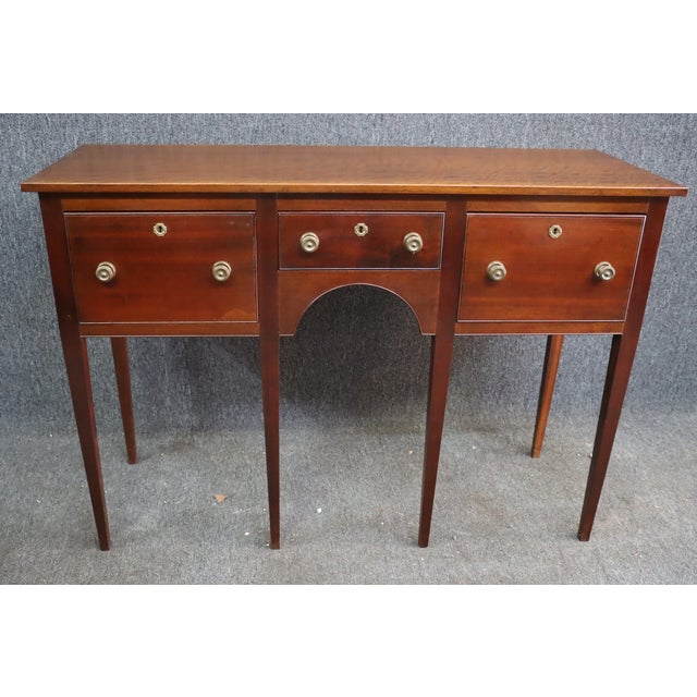 Brown Bench Made Hepplewhite Solid Mahogany Huntboard For Sale - Image 8 of 8