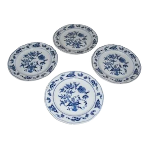 Vintage Blue Danube Lipper Banner Bread Plates -Set of 4