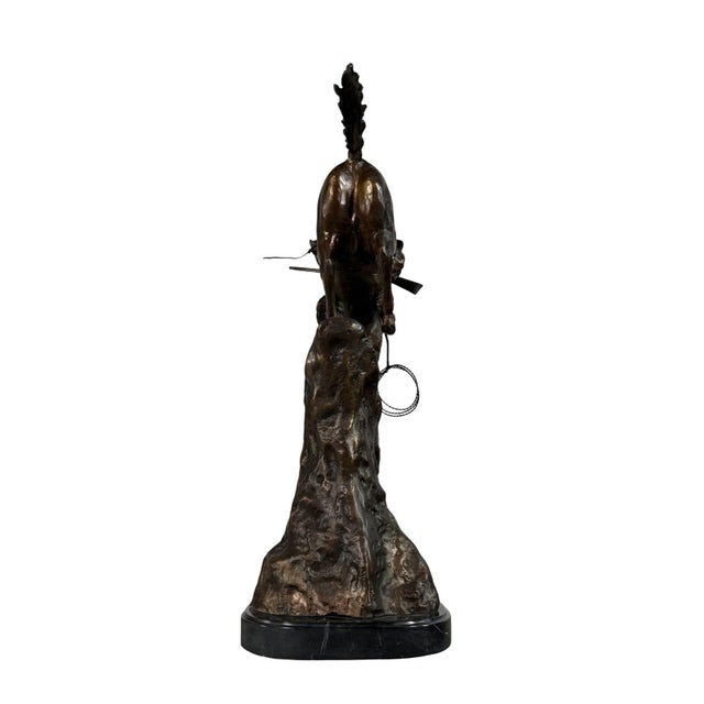Bronze "The Mountain Man" Statue After Remington, Signed - 36" H For Sale - Image 12 of 12