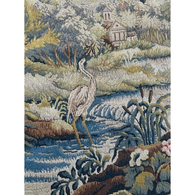 Vintage French Jacquard Tapestry in the style of Aubusson, 1970s For Sale - Image 10 of 18