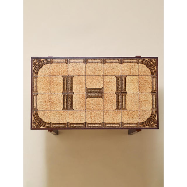 The Vintage 1970s Rosewood and Tile Coffee Table For Sale - Image 4 of 10